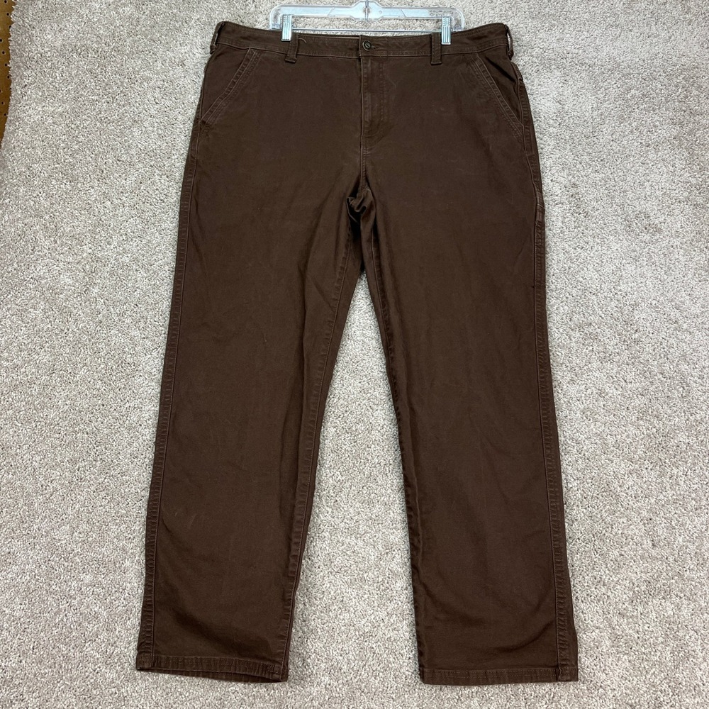 Legendary Outfitters Pants Mens 40x32 Brown Stretch Waistband Straight Leg EUC